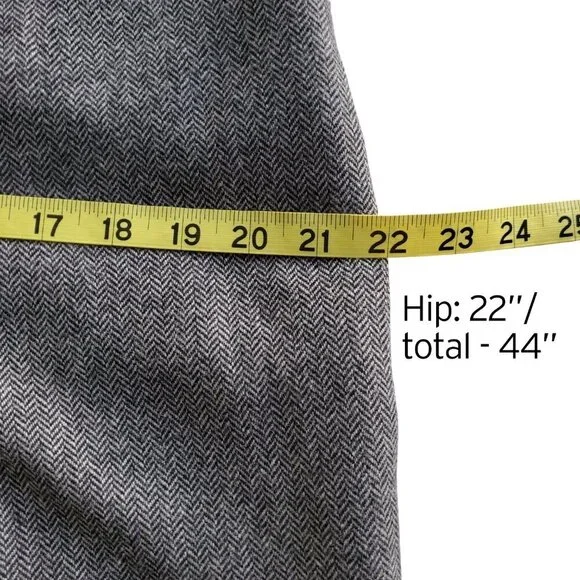 Eddie Bauer Harris Tweed Wool Blend Trousers Side Zipper Wide Leg Size 12 - Picture 12 of 15